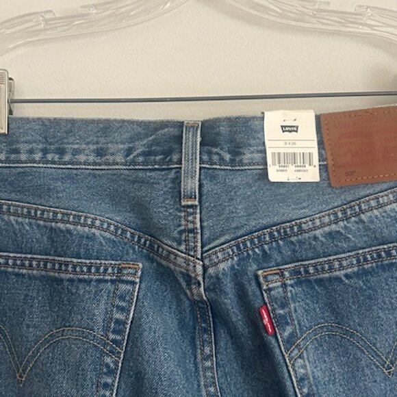 Crop Denim Paint by Number Flower Wavy Lined Straight Blue Jeans NWT - Picture 13 of 16